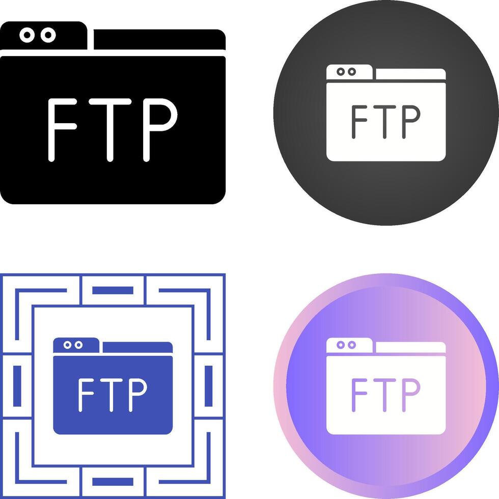 icono de vector ftp