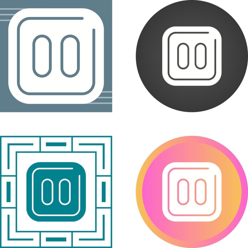 Pause Sqaure Vector Icon