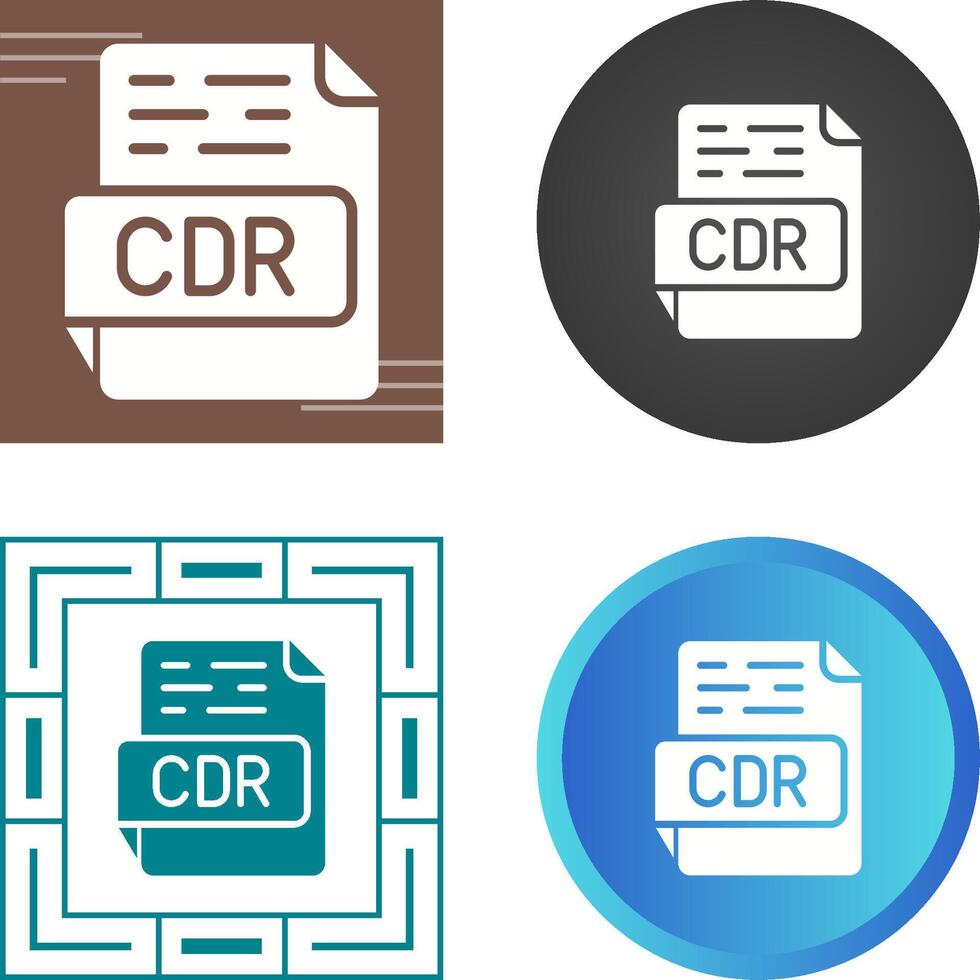 icono de vector de cdr