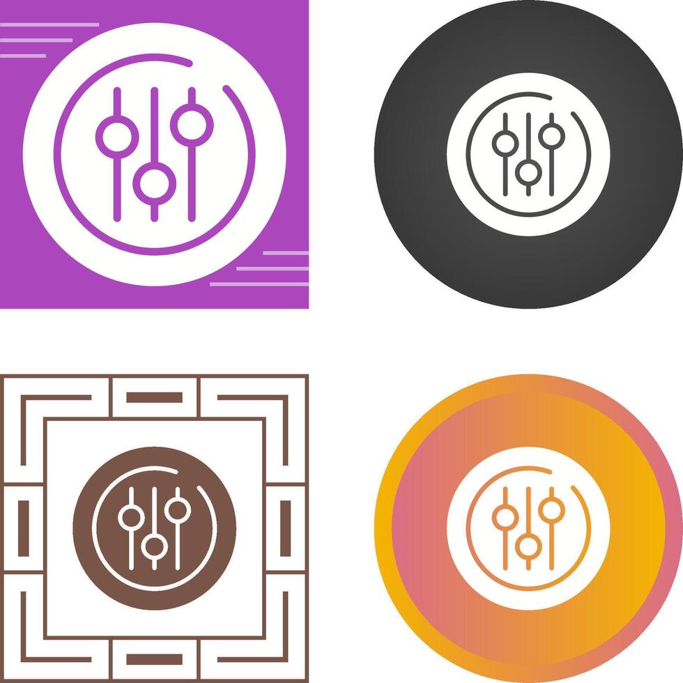 Audio Equalizer Circle Vector Icon