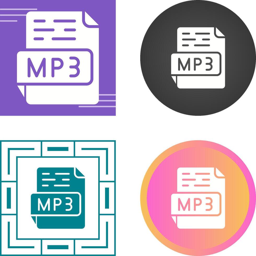 icono de vector de mp3