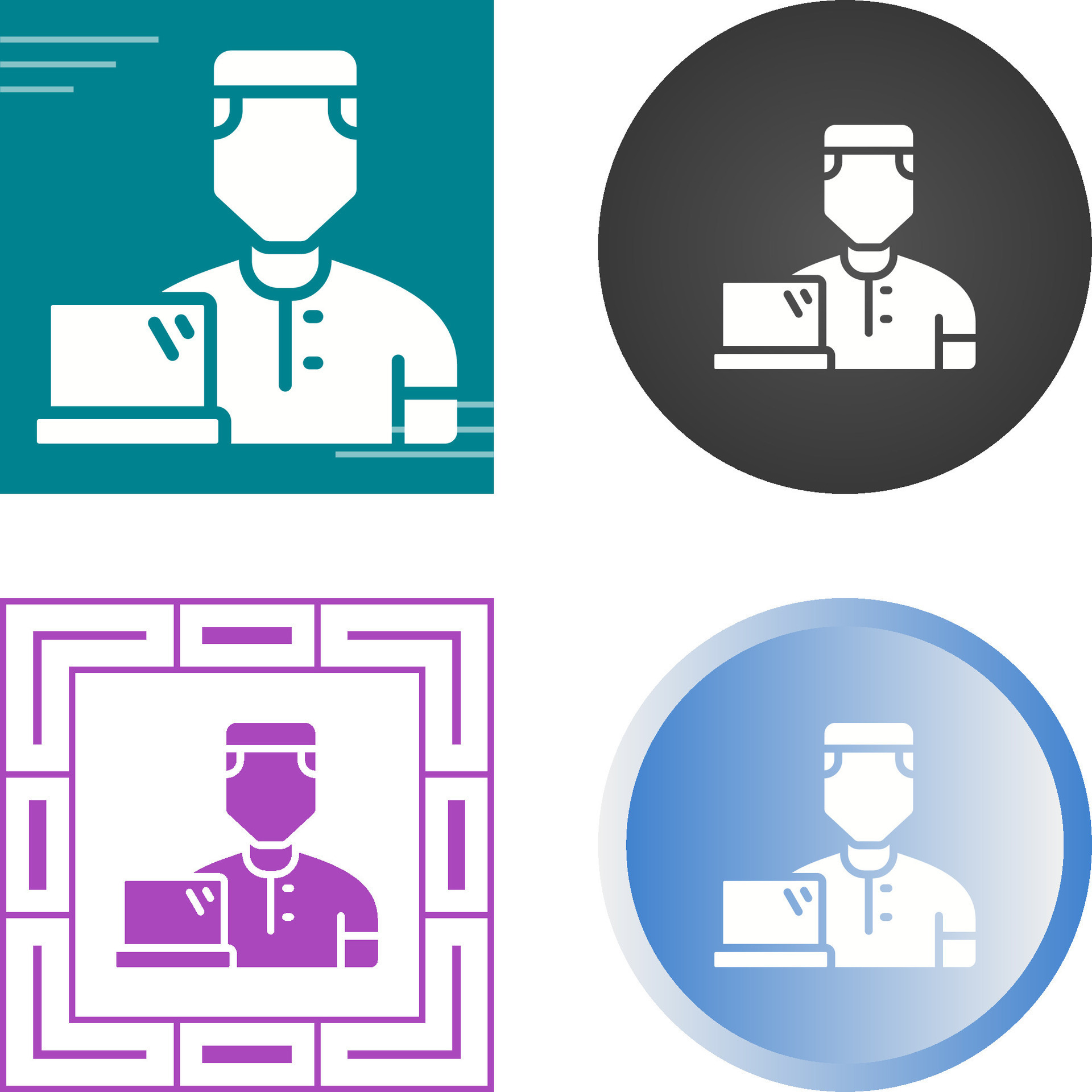 User Working Vector Icon 40800039 Vector Art at Vecteezy