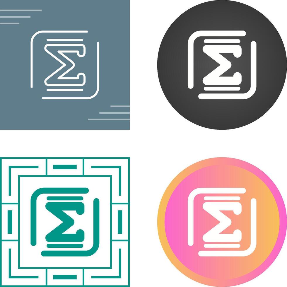 Summation Vector Icon