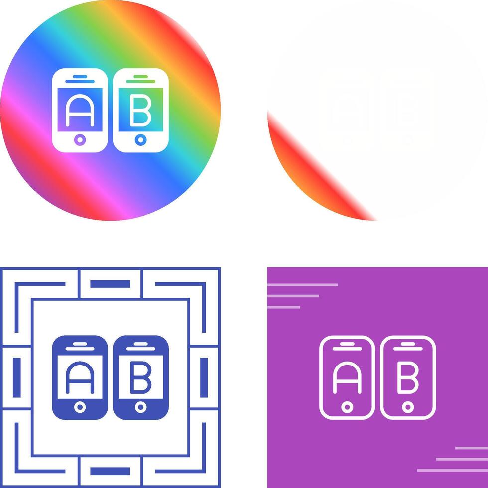 A B Testing Vector Icon