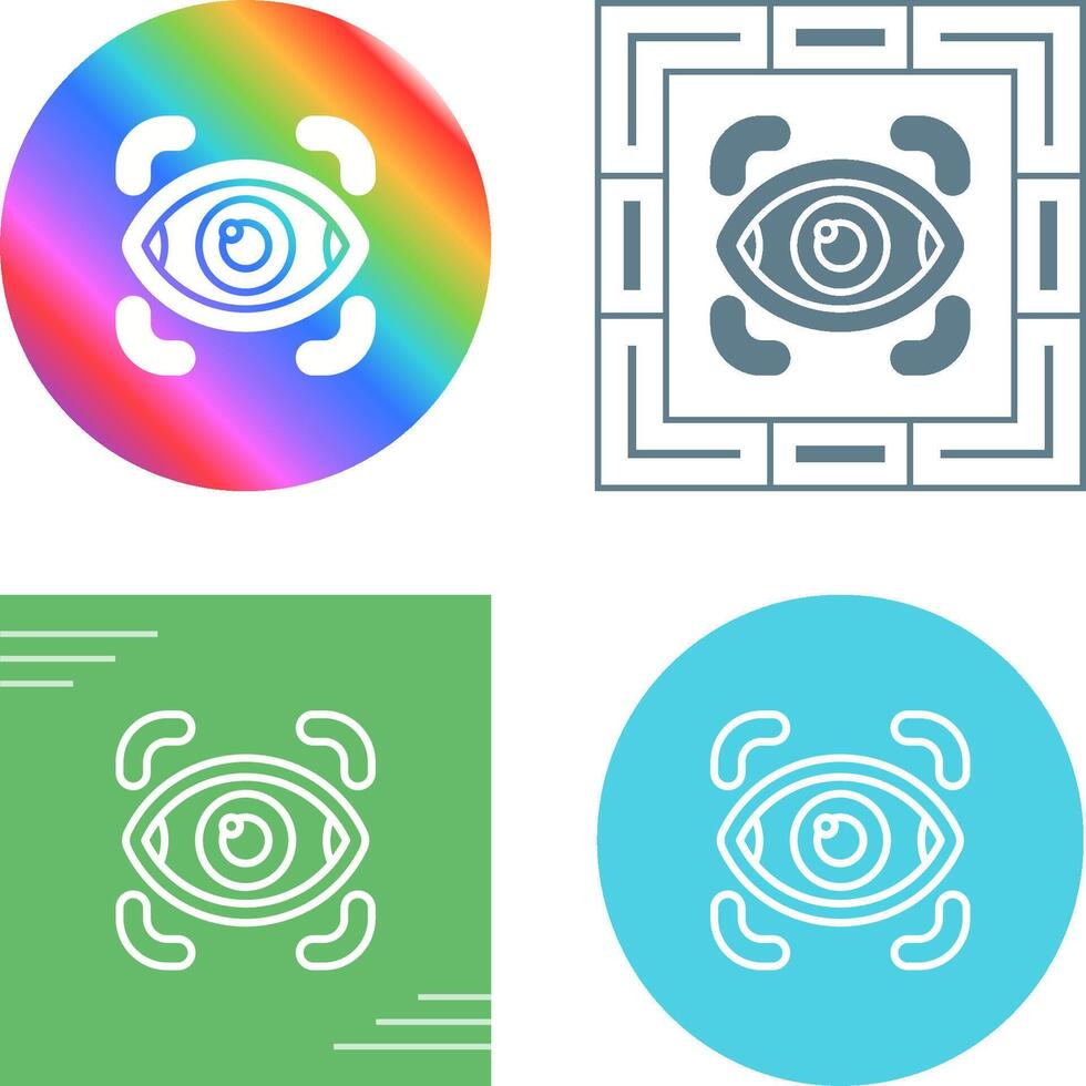 de retina escáner vector icono