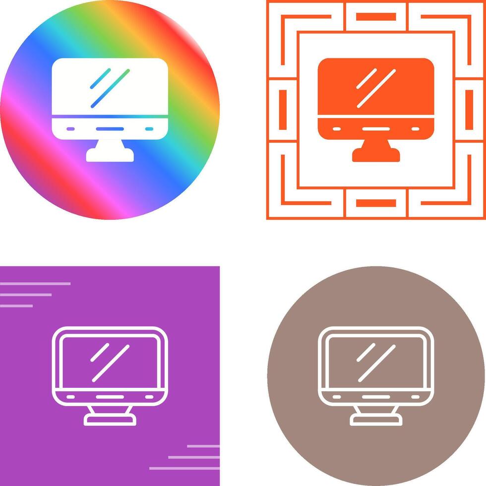 Desktop Computer Vector Icon