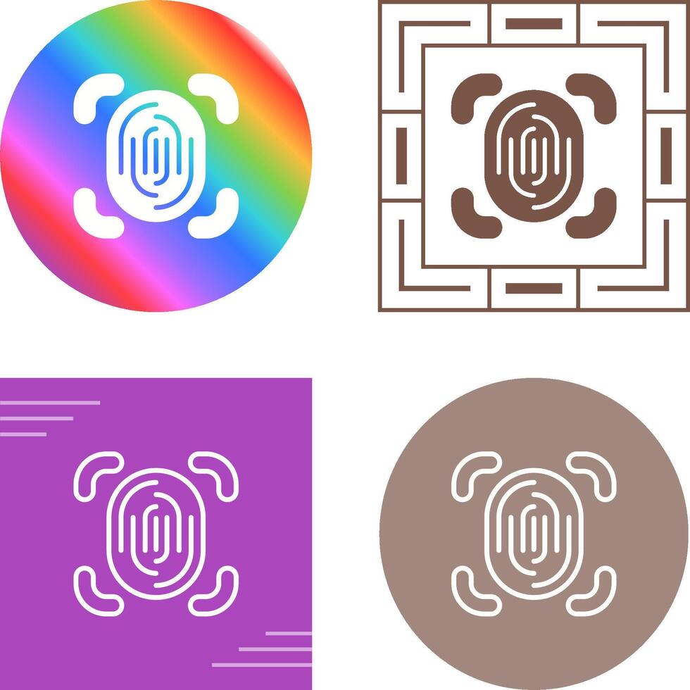 Fingerprint Scanner Vector Icon