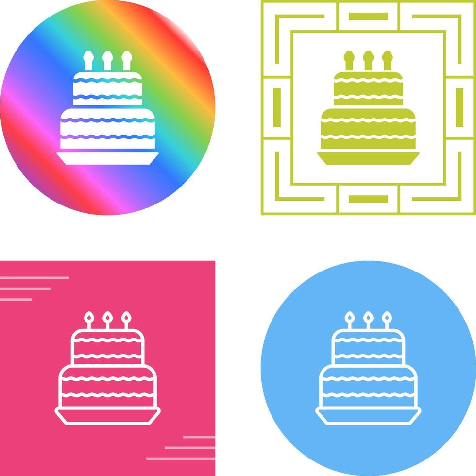 Birthday cake Vector Icon