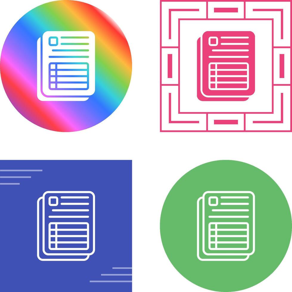 Spreadsheet Vector Icon