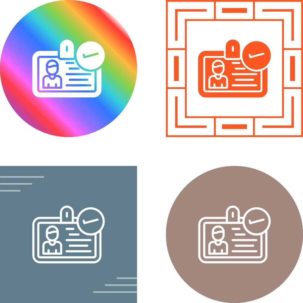 ID Verification Vector Icon