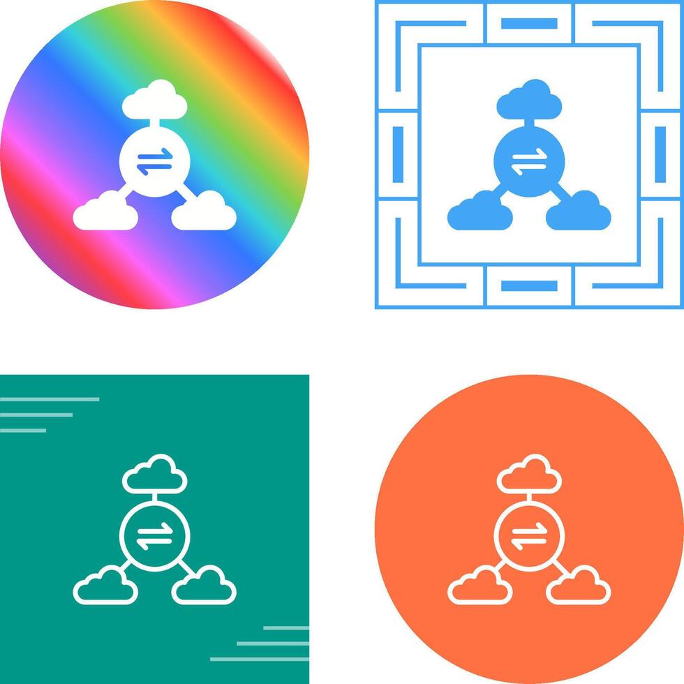Multi-Cloud Vector Icon
