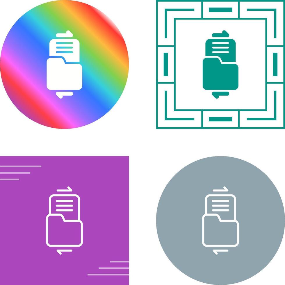 icono de vector de intercambio de archivos