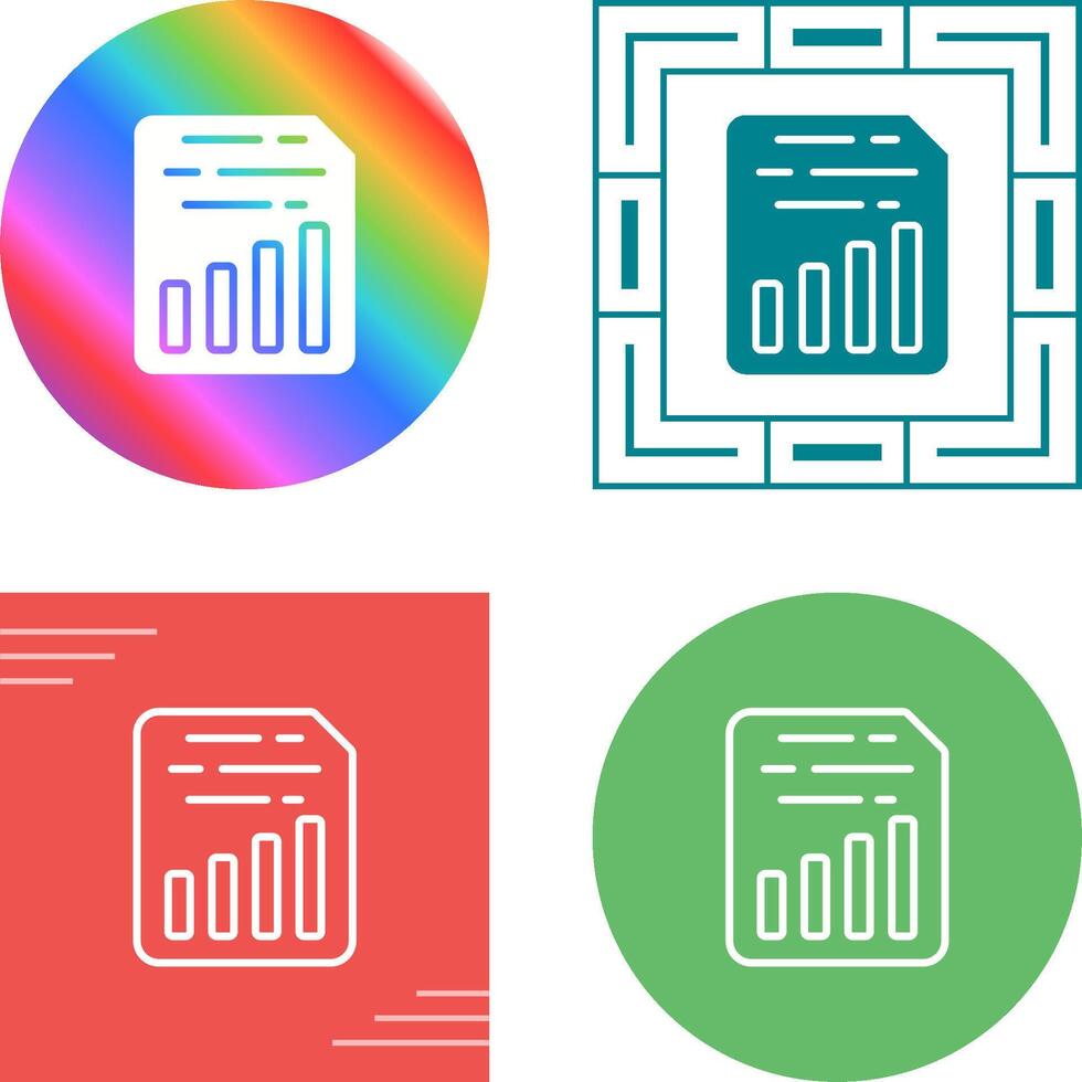 Document Insert Chart Vector Icon