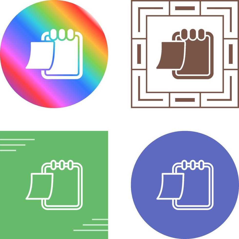 Writing pad Vector Icon