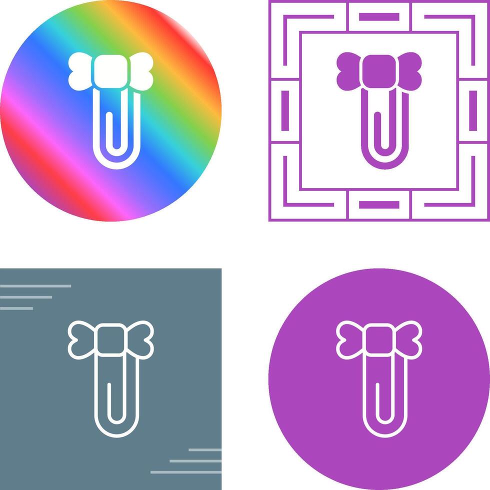 Paperclip with ribbon Vector Icon