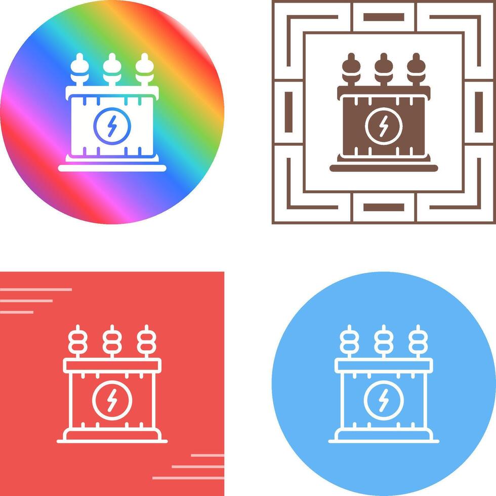 Power Transformer Vector Icon