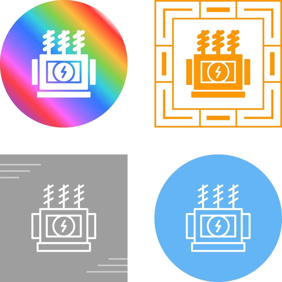 Power Transformer Vector Icon