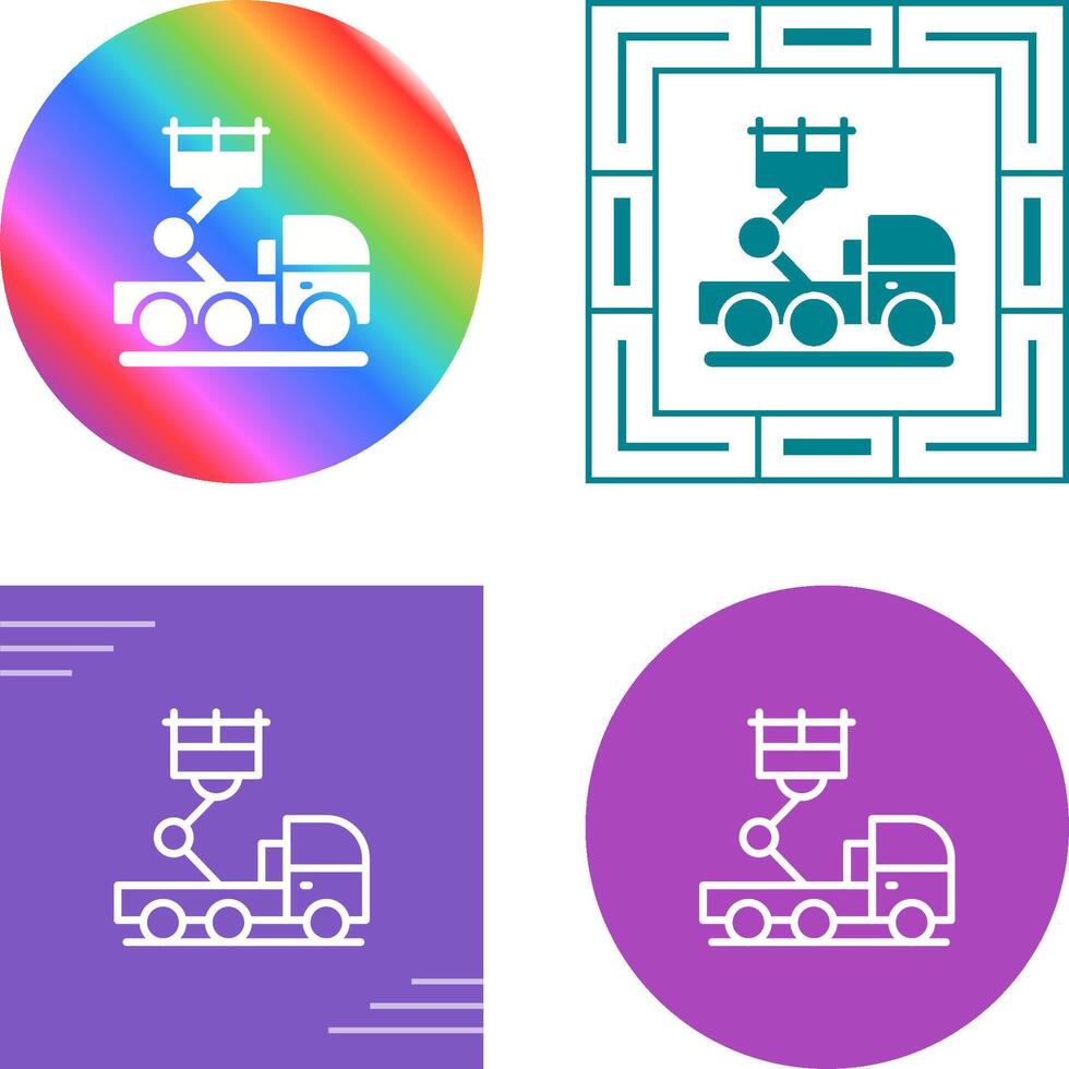 Ladder Truck Vector Icon