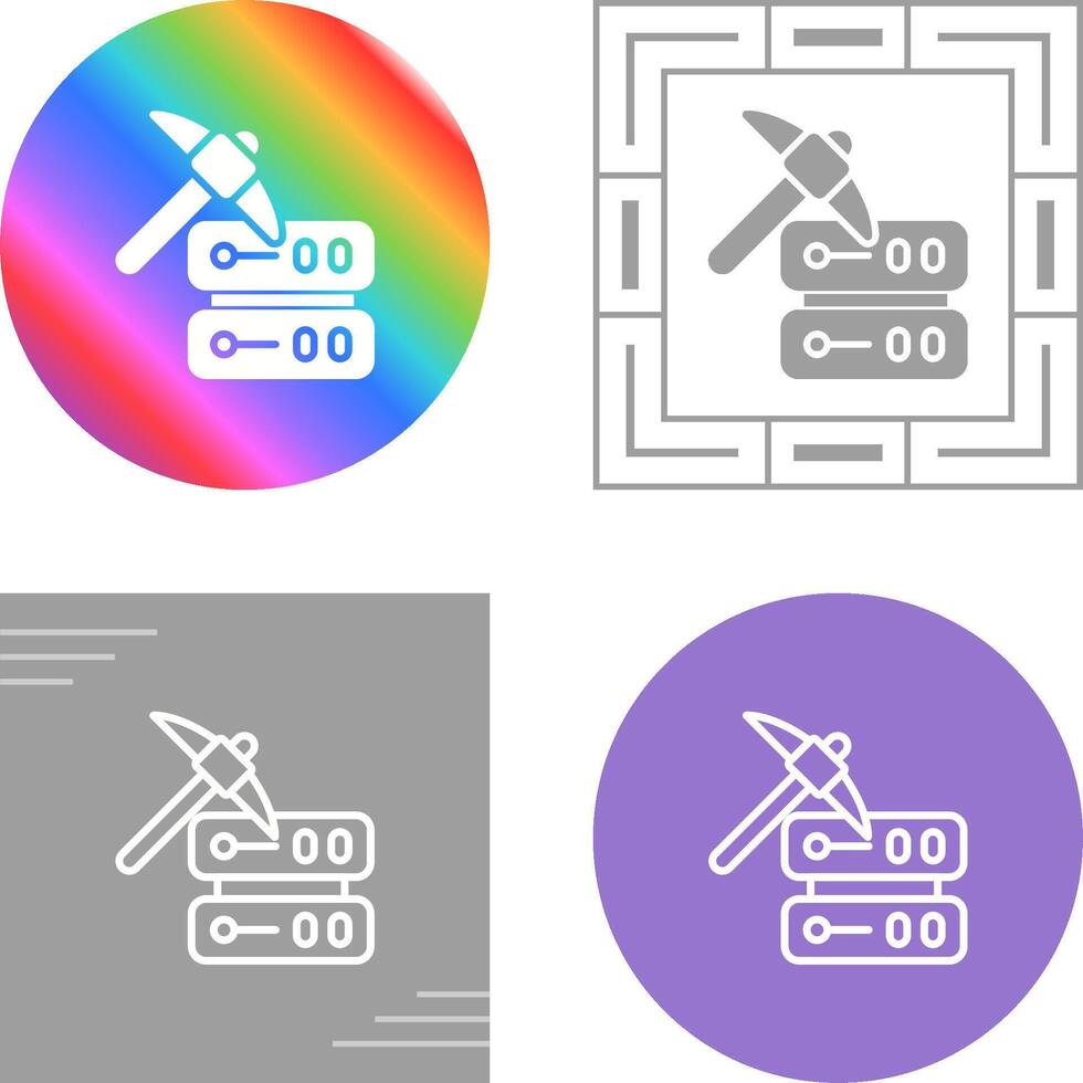 icono de vector de minería de datos