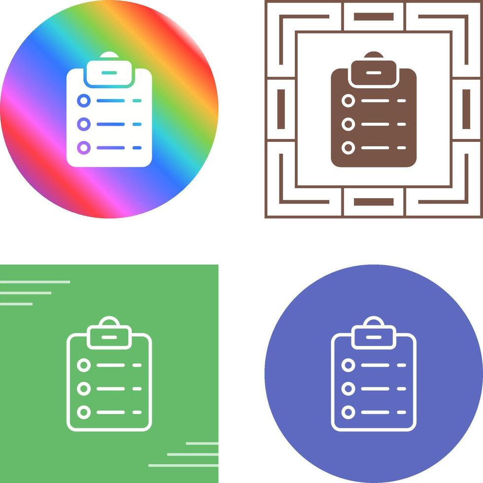 List Check Vector Icon