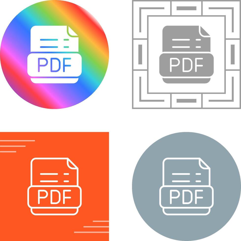 Pdf Format Vector Icon