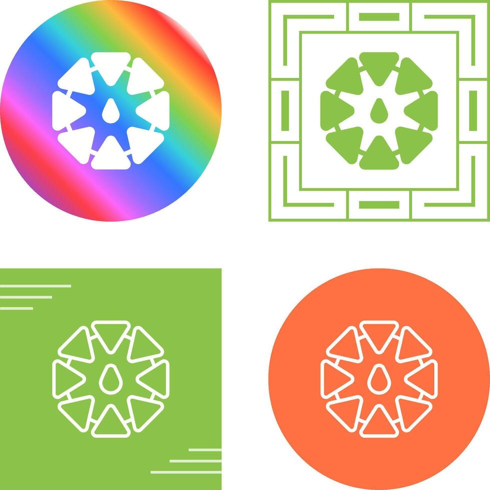 icono de vector de rueda de color