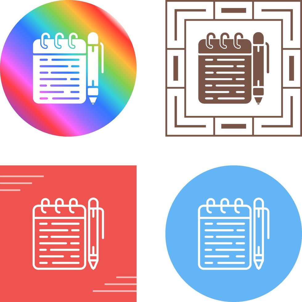 Memo pad Vector Icon