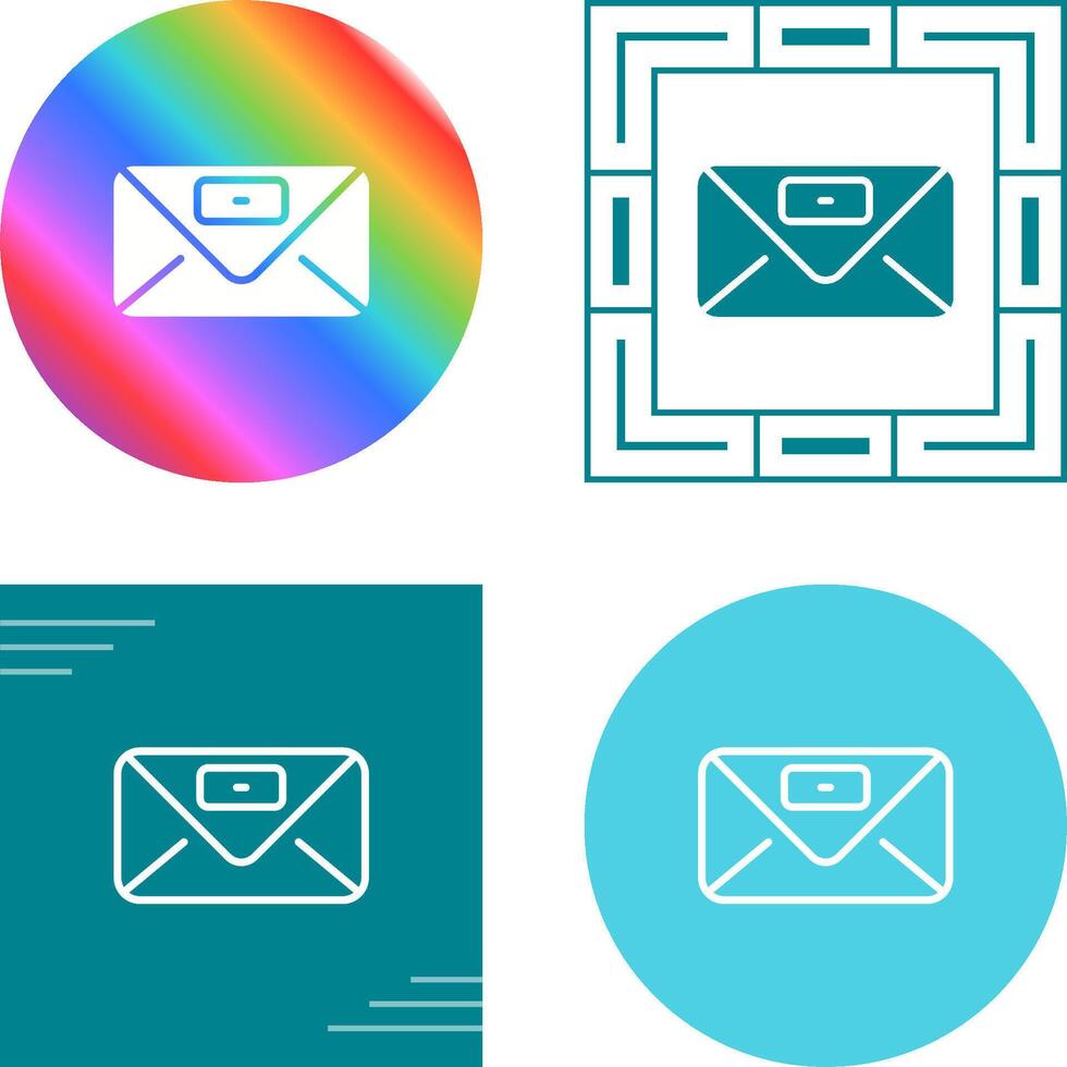 Envelope with stamp Vector Icon