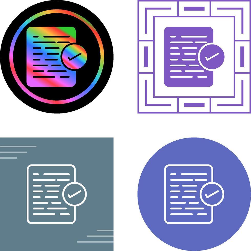 Document Approval Vector Icon