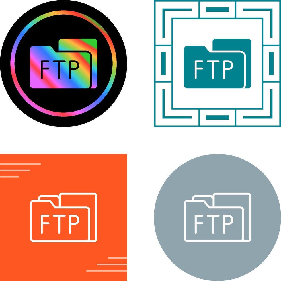 ftp acceso vector icono