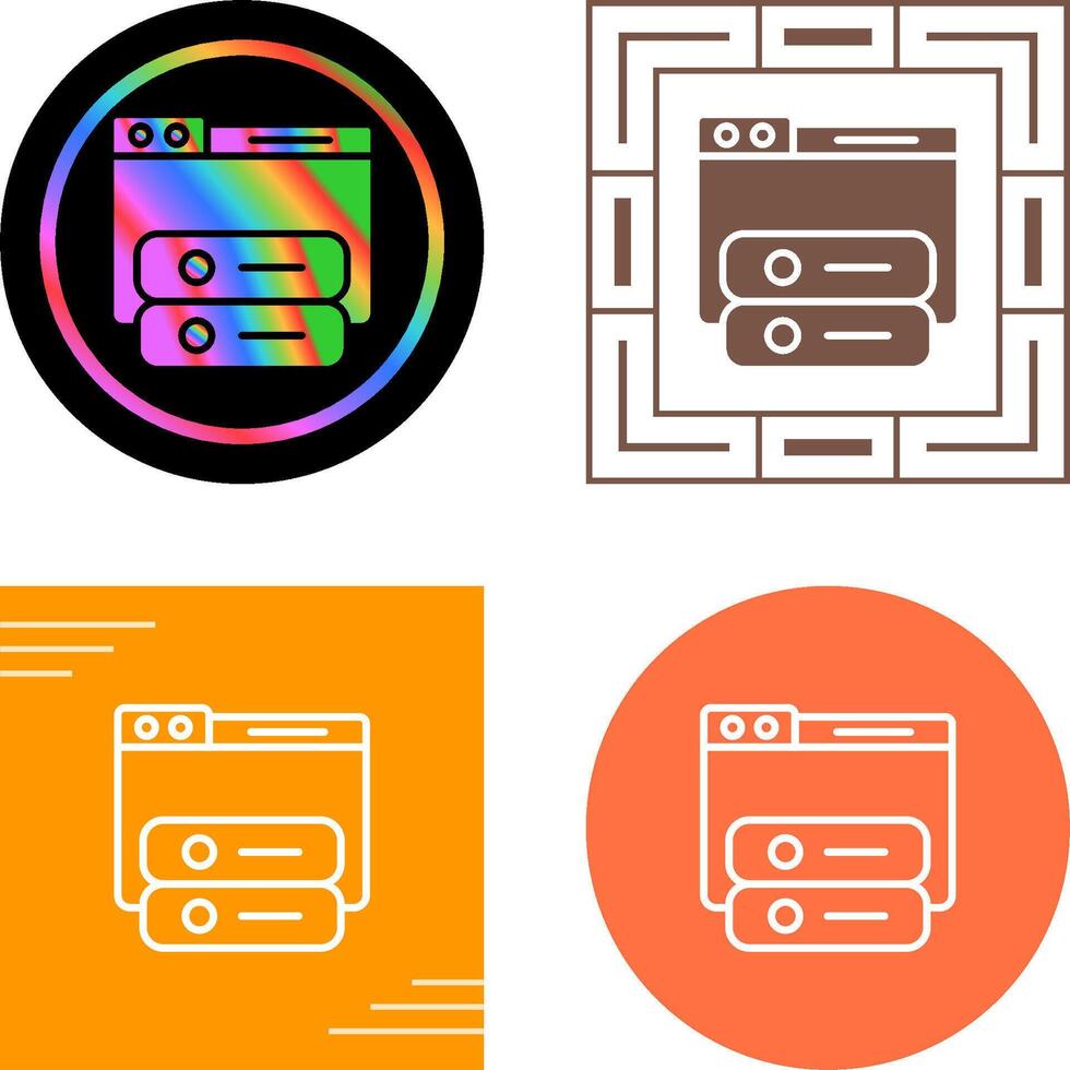 Windows Hosting Vector Icon