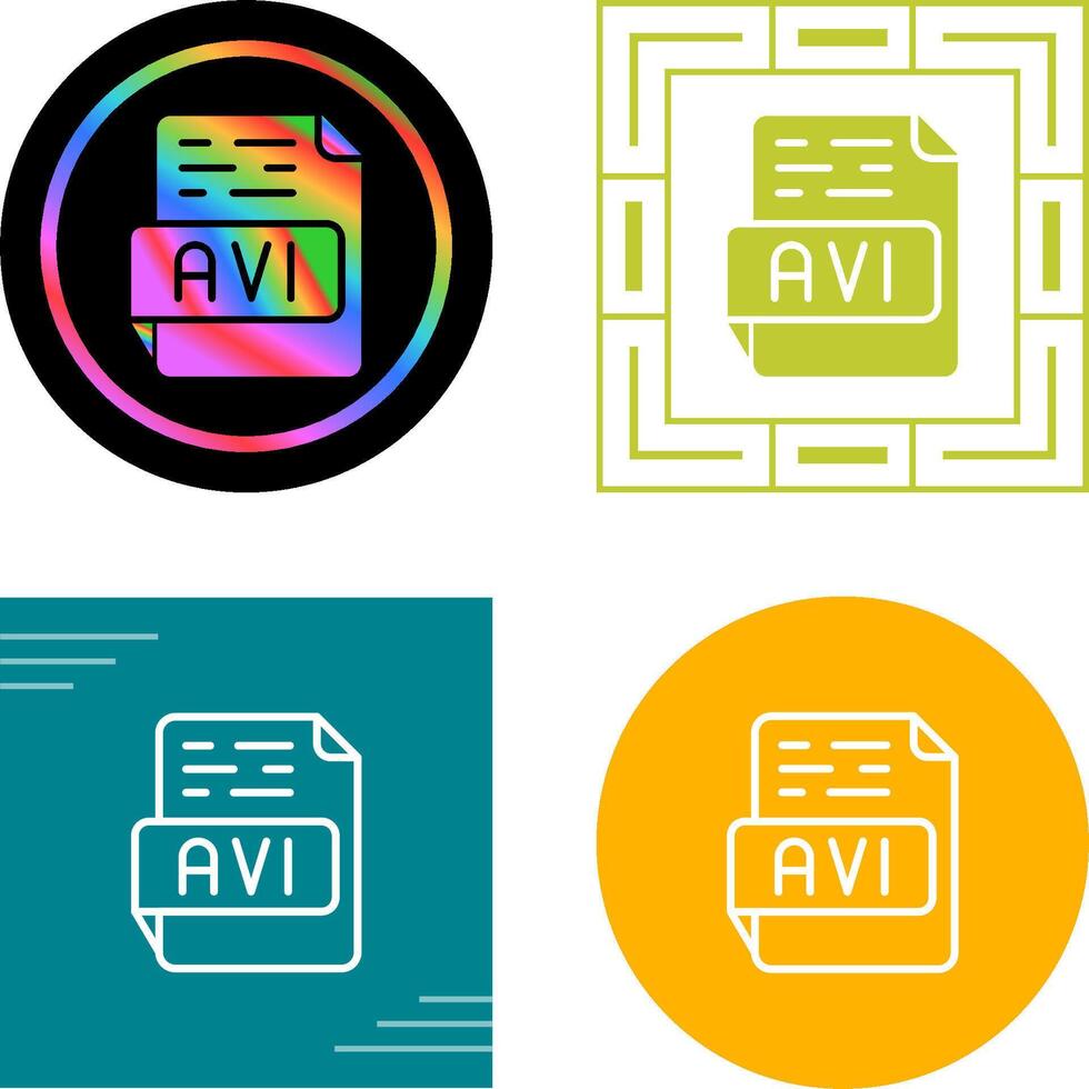 AVI Vector Icon