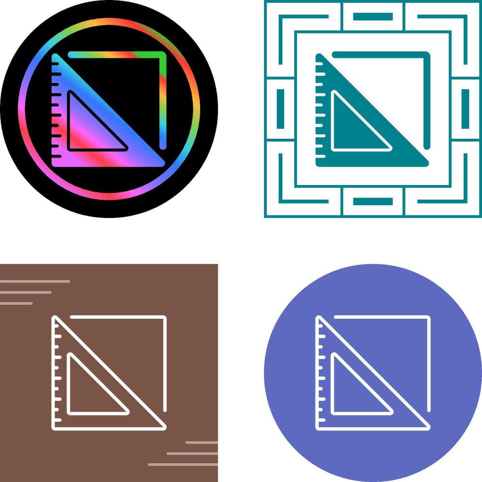 Triangular Ruler Vector Icon