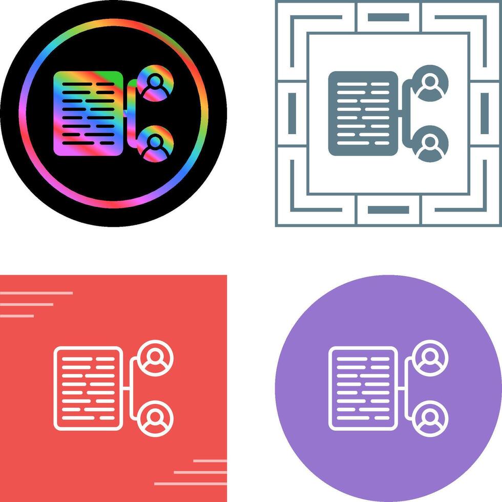 Document Collaboration Vector Icon