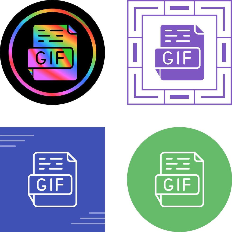 icono de vector de gif