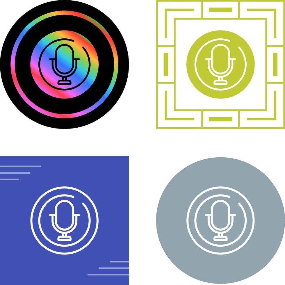 Microphone Circle Vector Icon