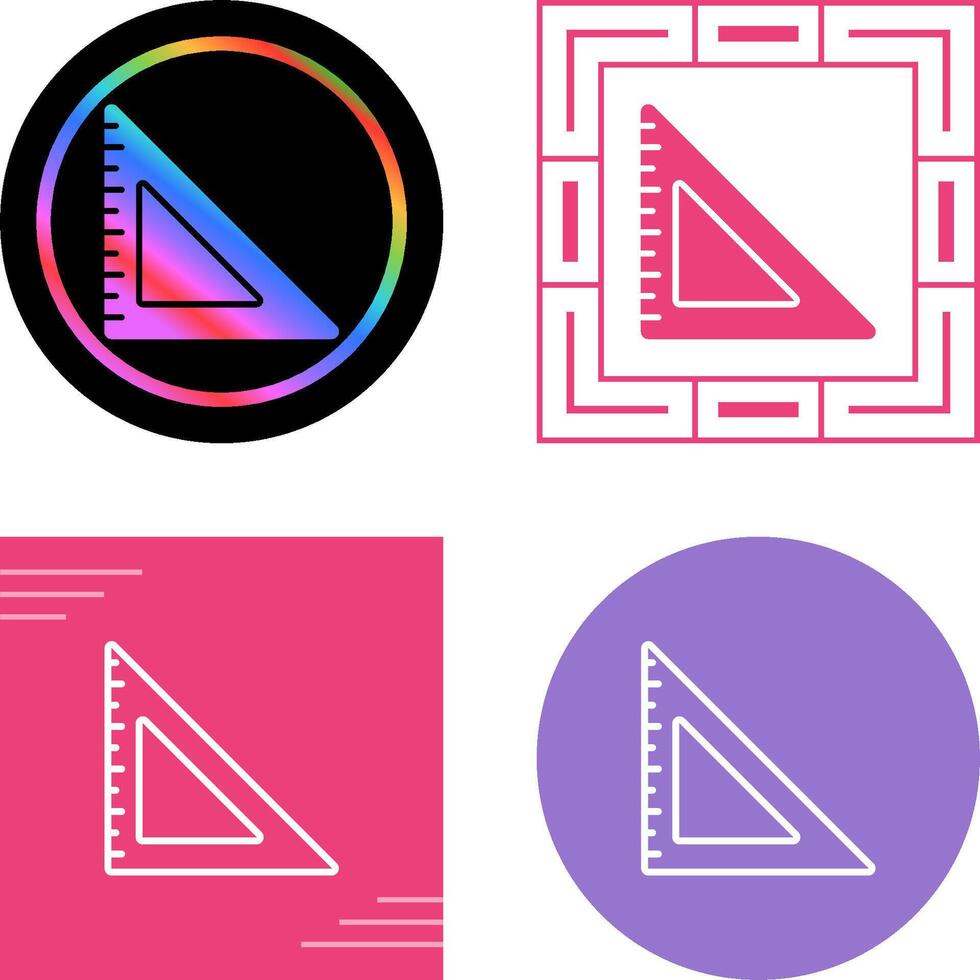 Triangular Ruler Vector Icon