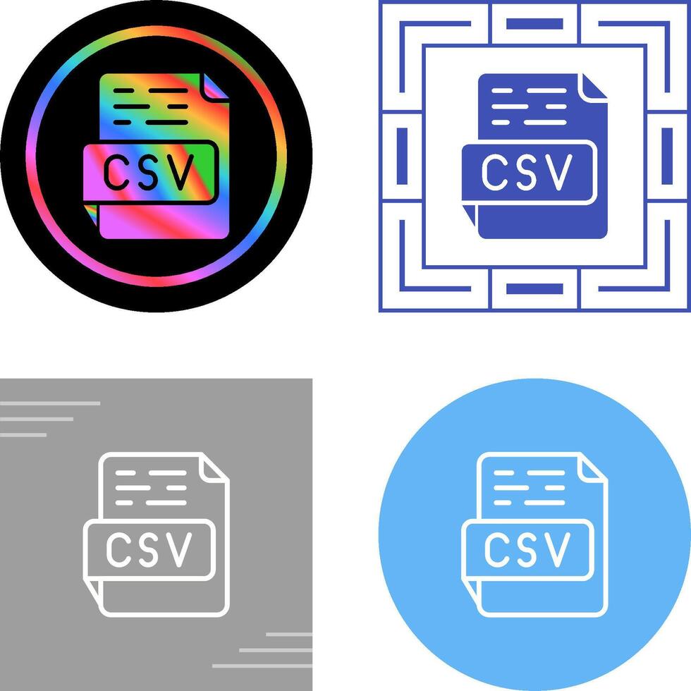 icono de vector csv