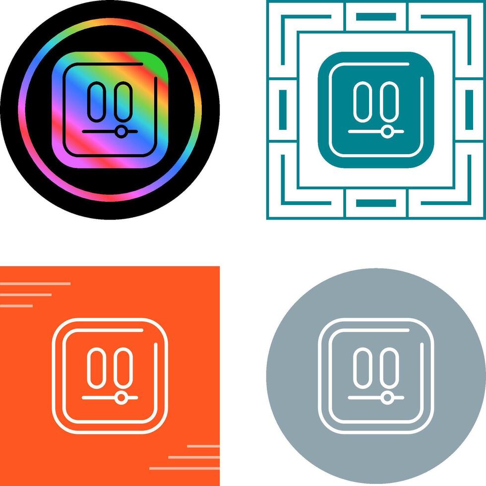 Video Pause Square Vector Icon
