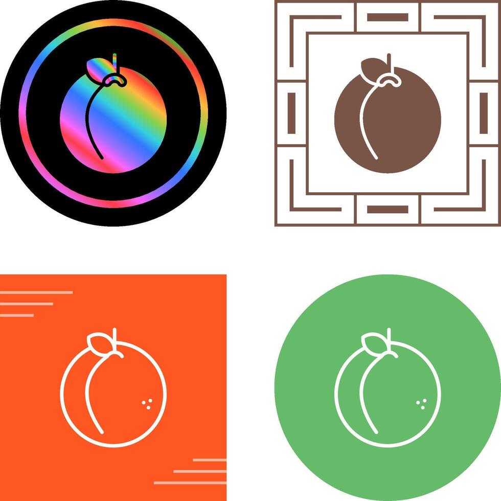 Peach Vector Icon