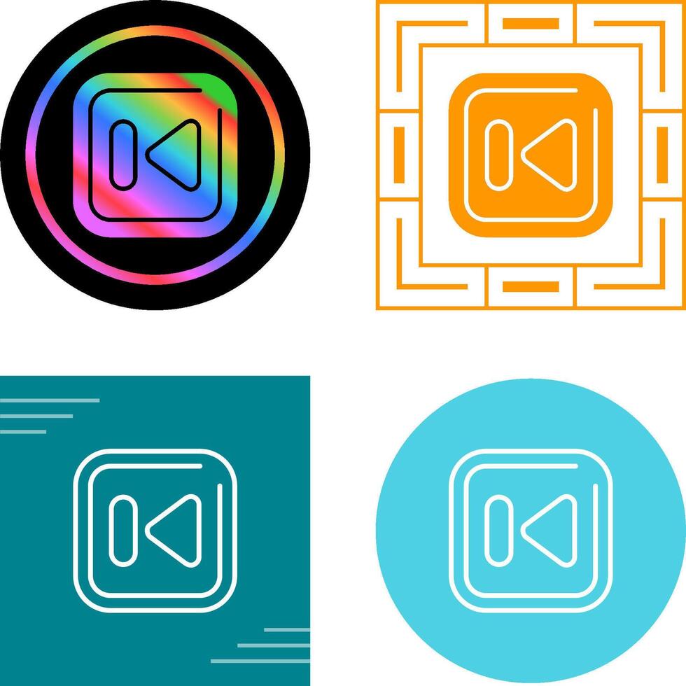 Previous Track Square Vector Icon