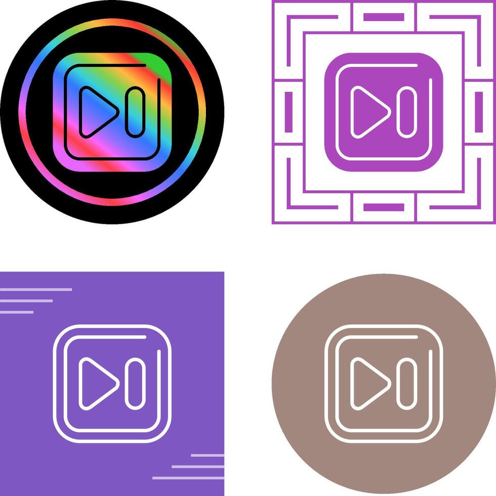 Next Track Square Vector Icon