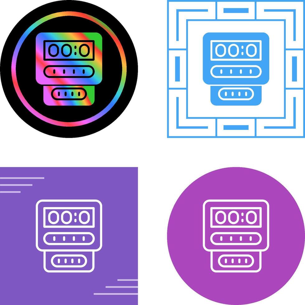 icono de vector de medidor eléctrico