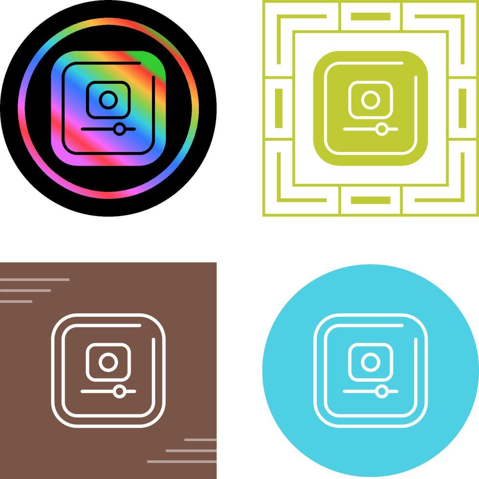 Video Record Square Vector Icon