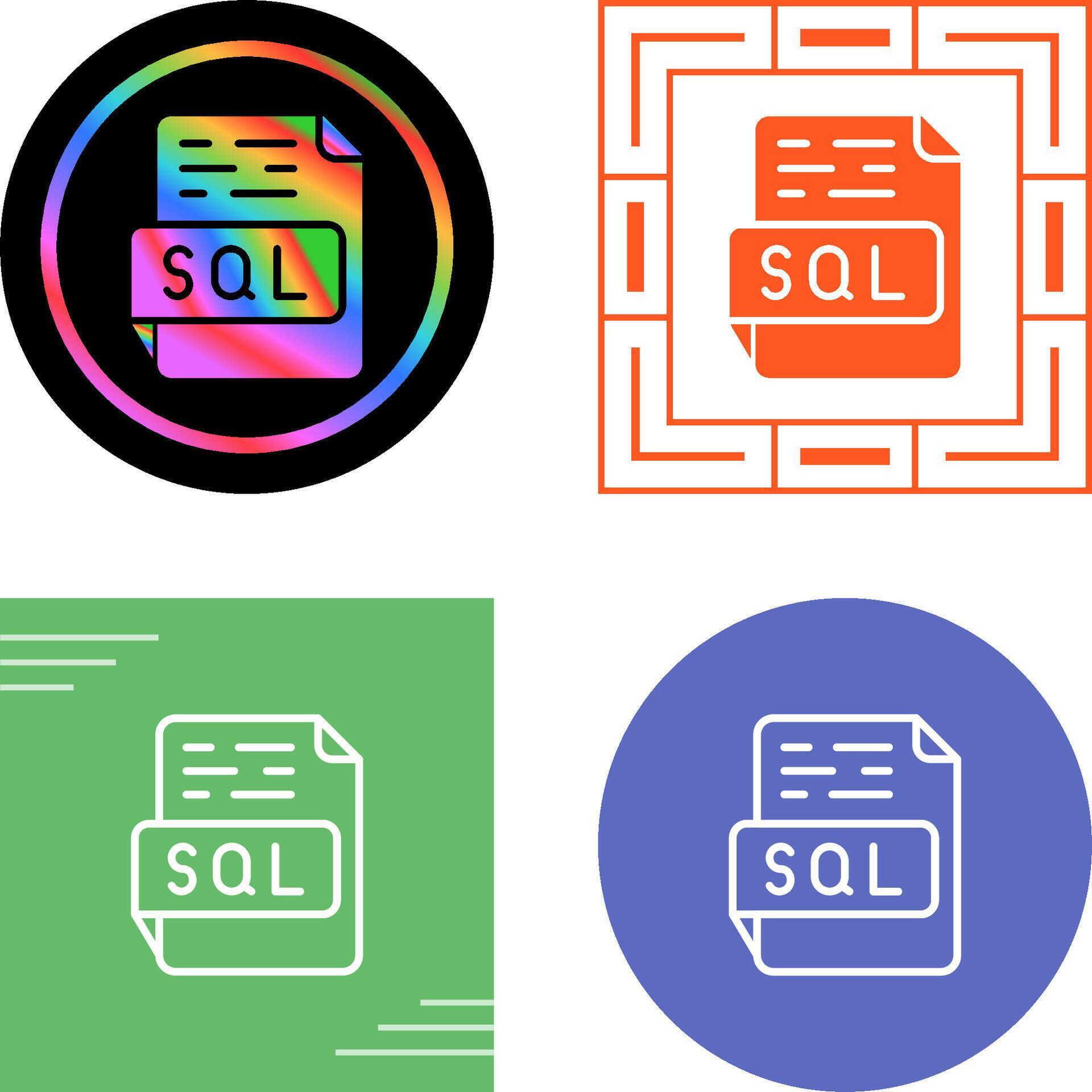 SQL Vector Icon 40804107 Vector Art at Vecteezy