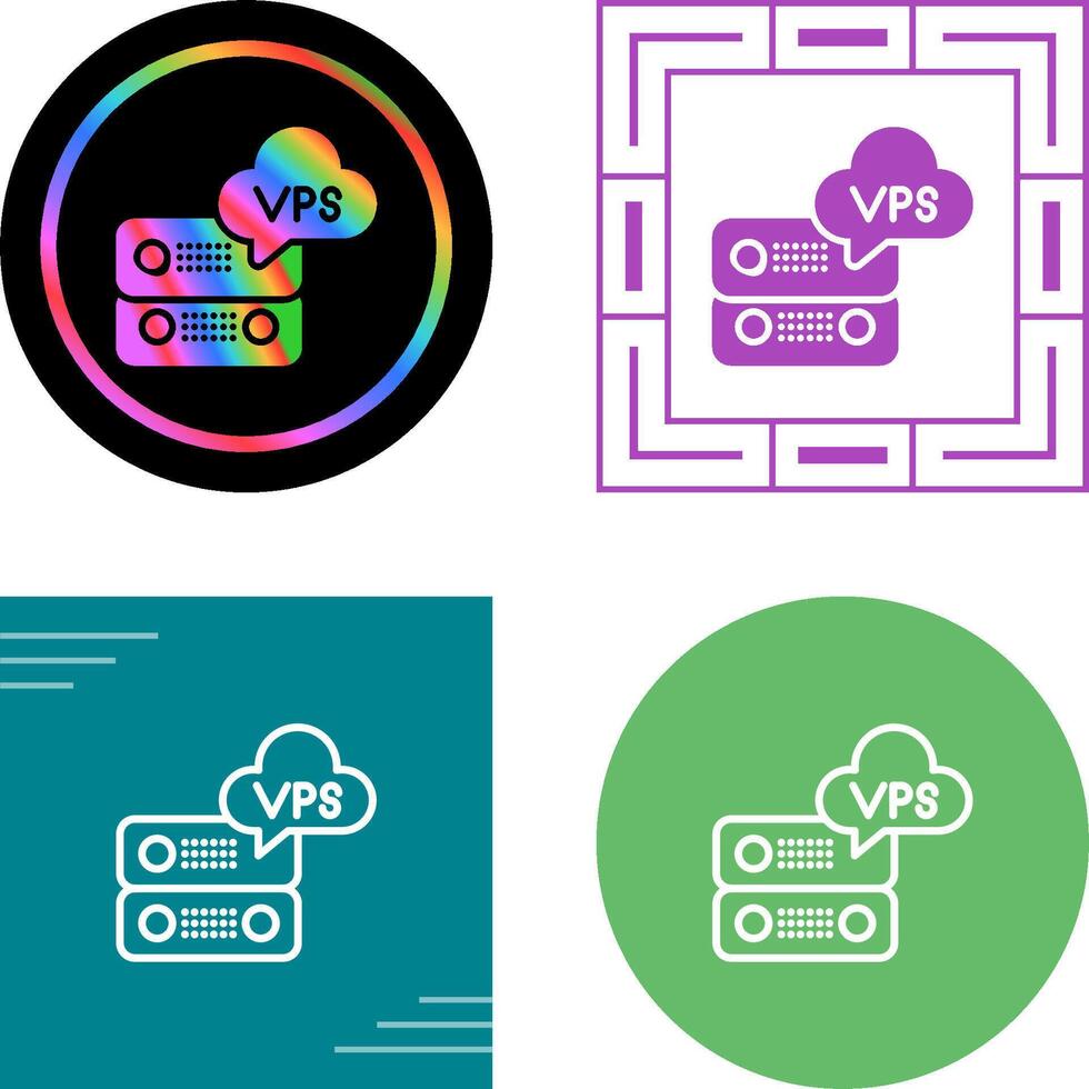 vps hospedaje vector icono