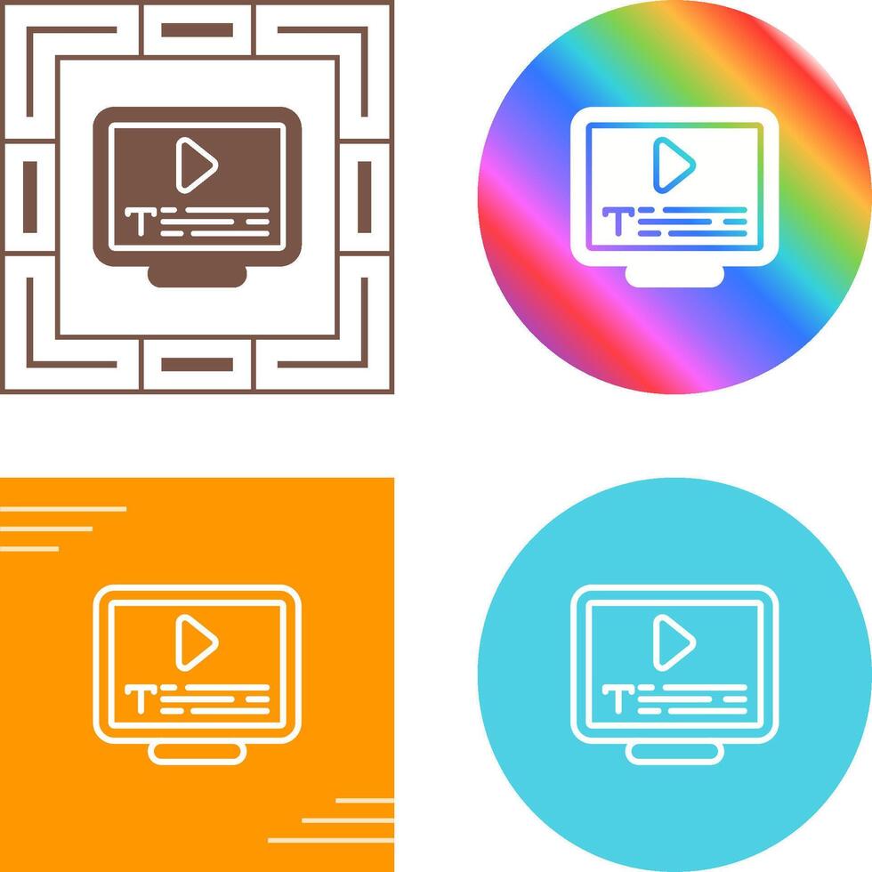 Subtitles Vector Icon