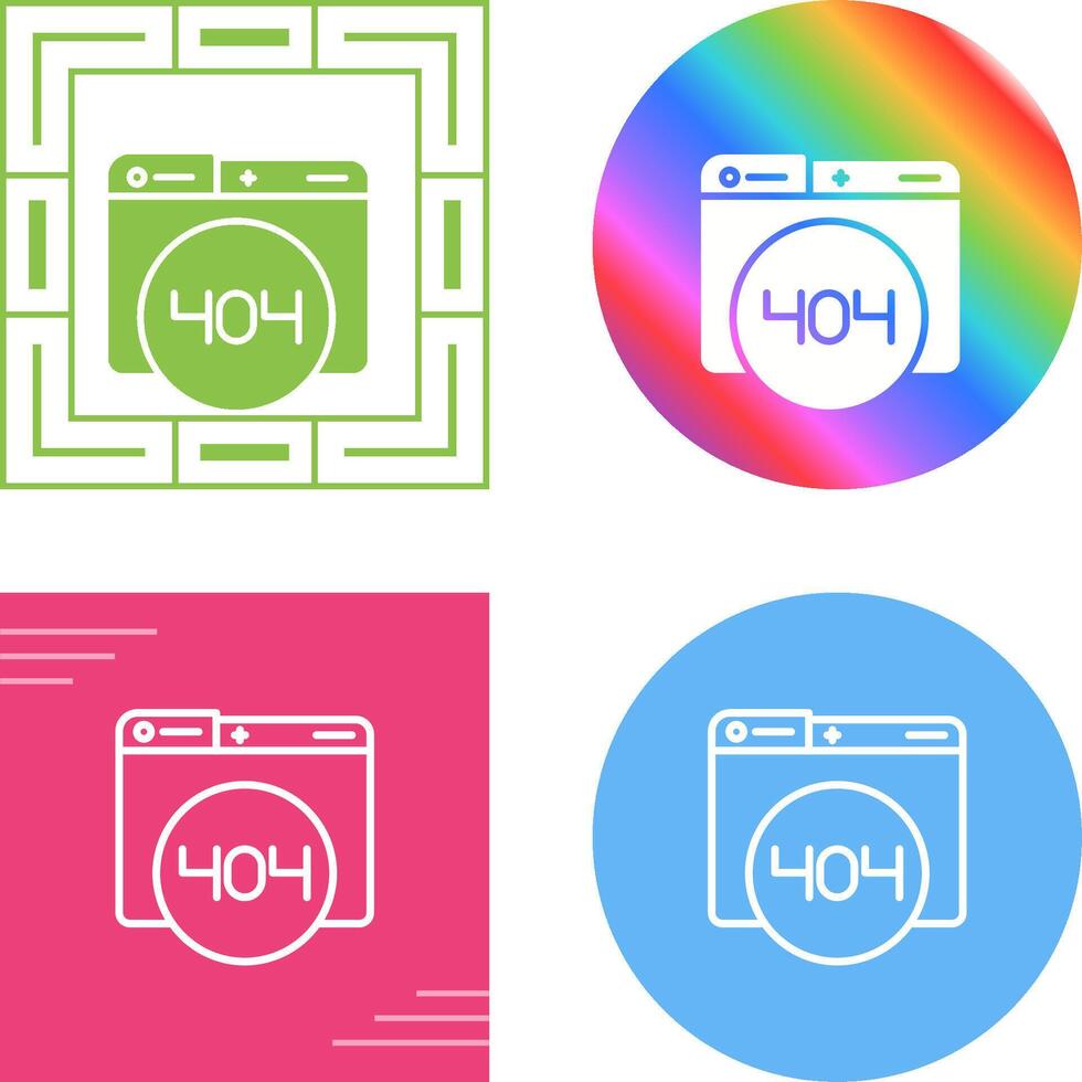 404 Error Vector Icon