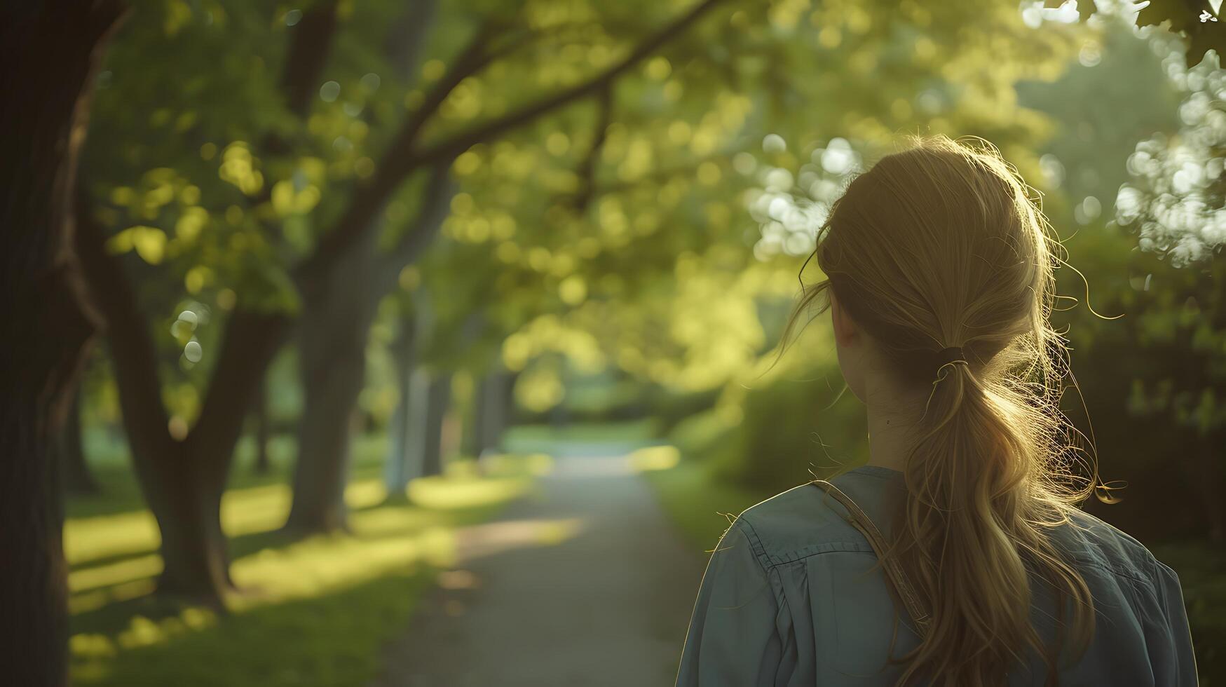 ai generado sonriente joven mujer abraza música y tecnología con inalámbrico auriculares y teléfono inteligente foto