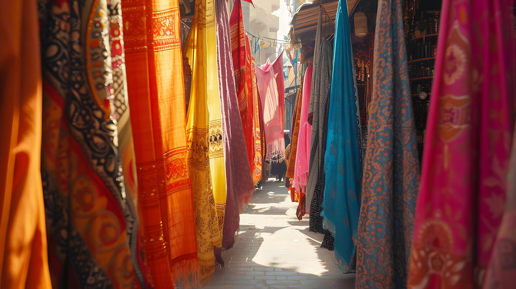 AI generated Diverse Marketplace Cultural Celebration of Colors Spices and Music Unites People in Joyful Harmony photo